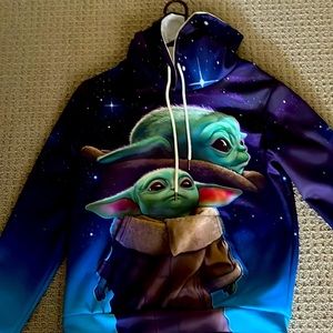 baby yoda hoodie. Kids, unisex very comfortable l outgrew it so l am selling it.